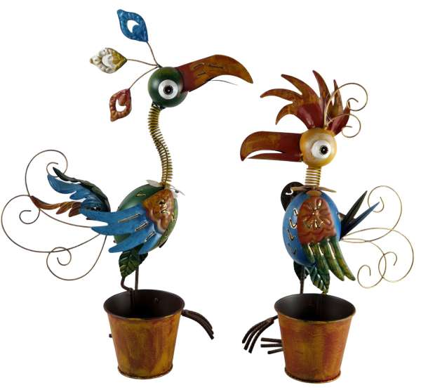 2er Set Niedlicher Pflanztopf Pepe - Gartendekoration